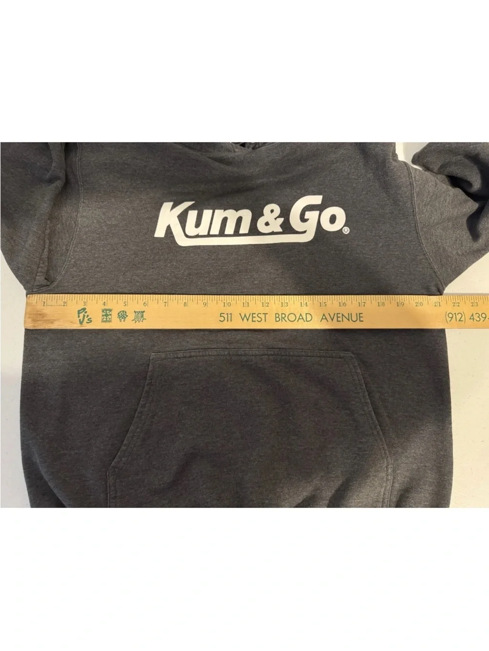 Men's Dark Gray Logo Hoodie “Kum & Go” Medium (tags removed)